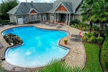 Extensive resort inspired pool deck